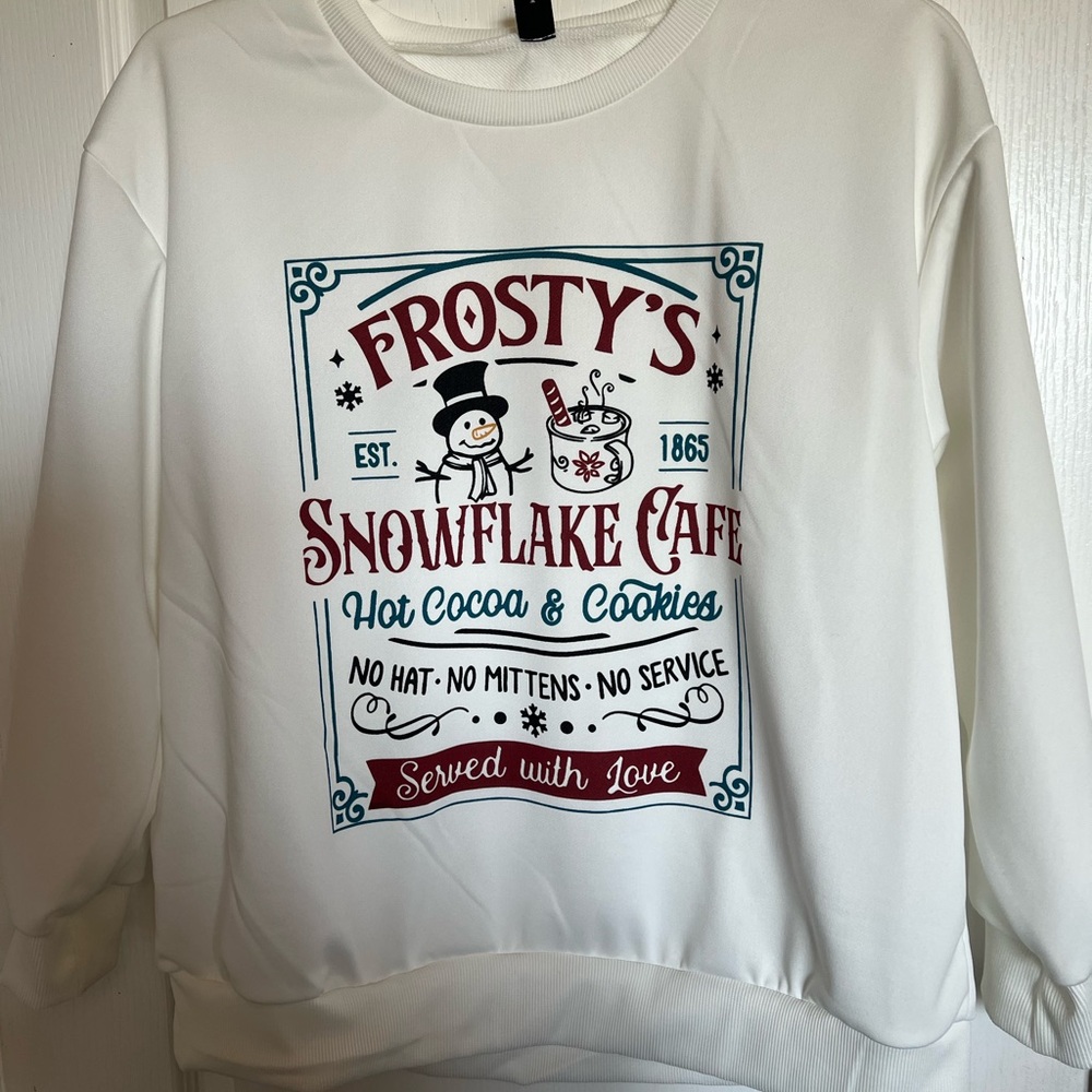 White Frosty's Snowflake Cafe Sweatshirt
